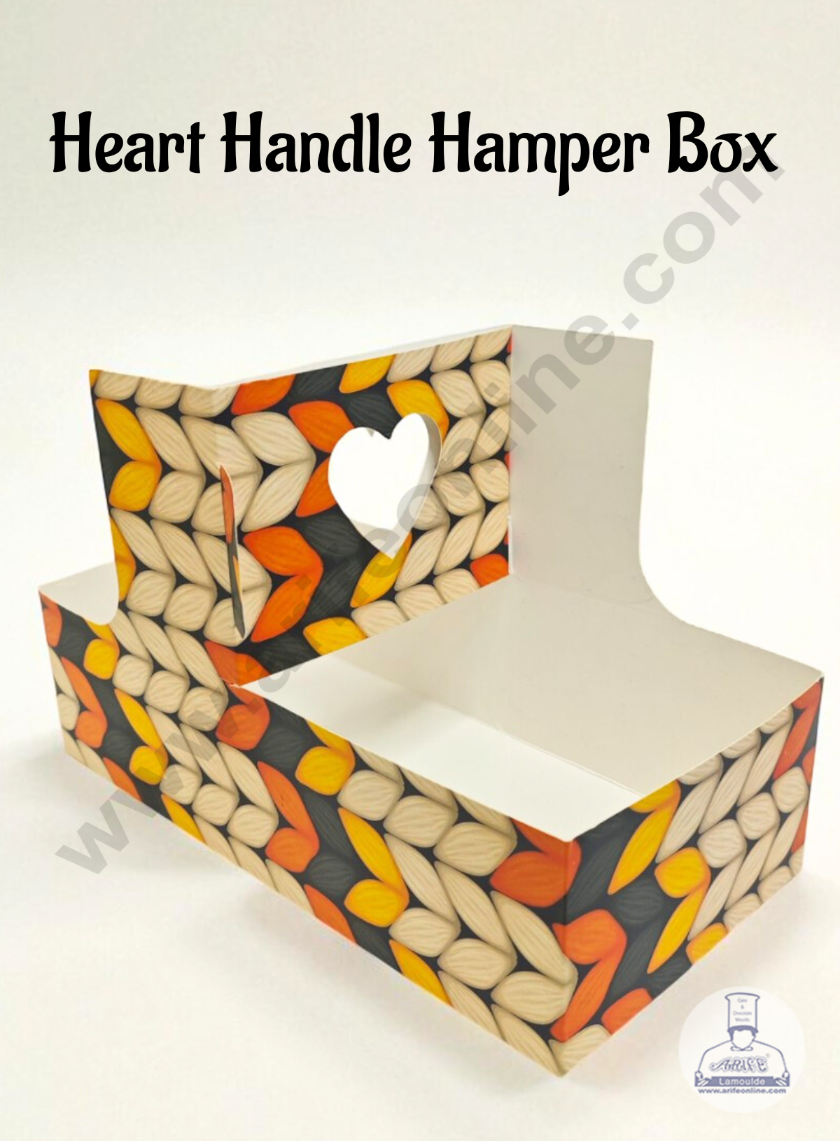 Heart Handle Hamper Box with Stylish Printed Design | Gift Box | Gift Box With Heart Handle (1 Pcs Pack) CAKE DECORβ’