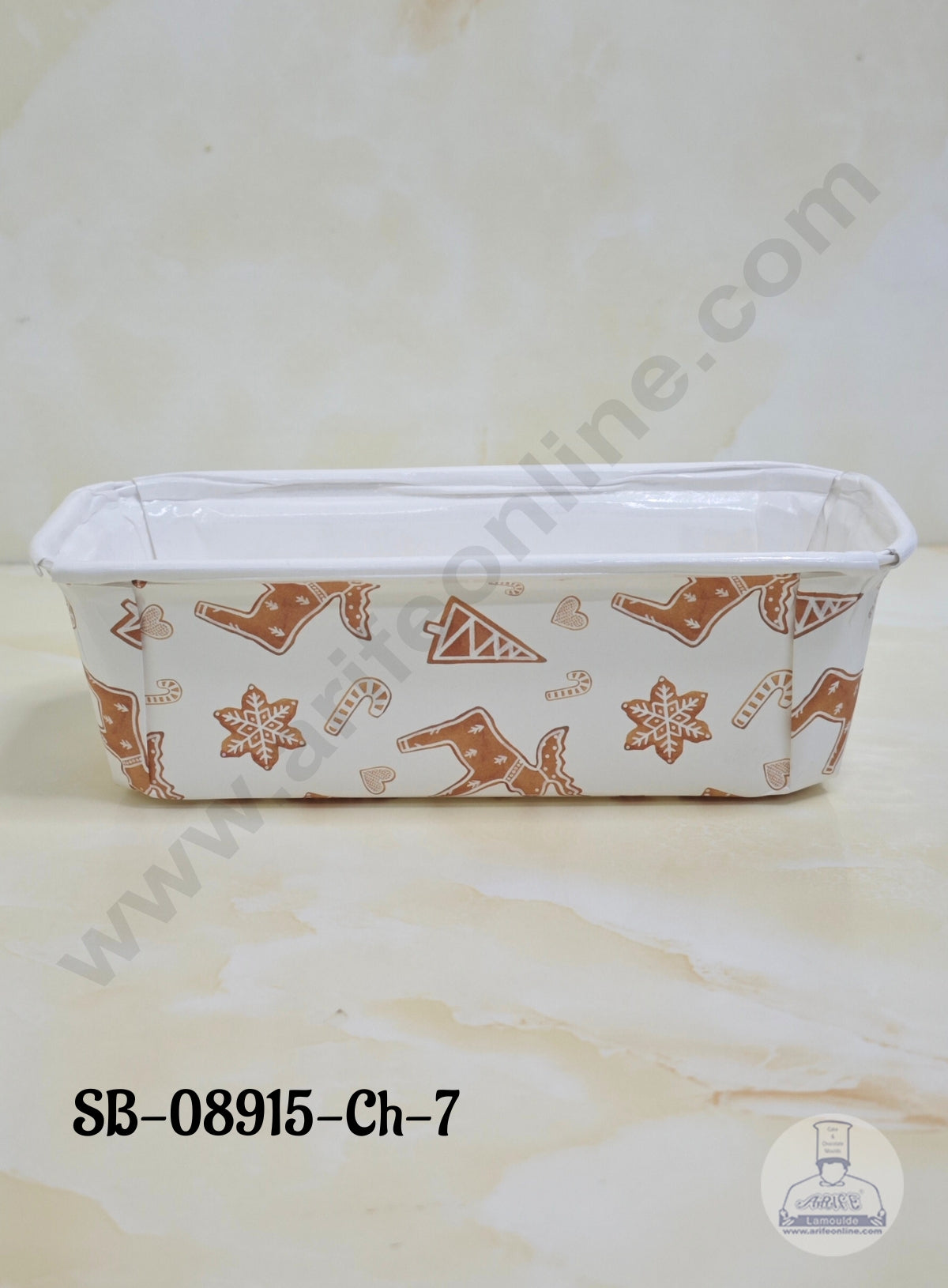 CAKE DECOR™ Bake & Serve Paper Baking Mould - Christmas Theme Plum Cake Mould (10 Pcs Pack)(Design-07)