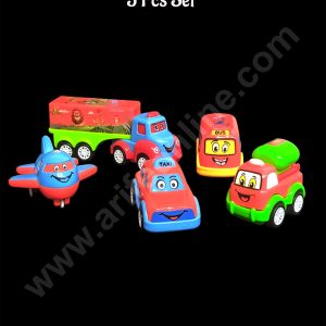 CAKE DECOR™ 5 Pcs Set Mini Transport Vehicle Toy Cake Topper