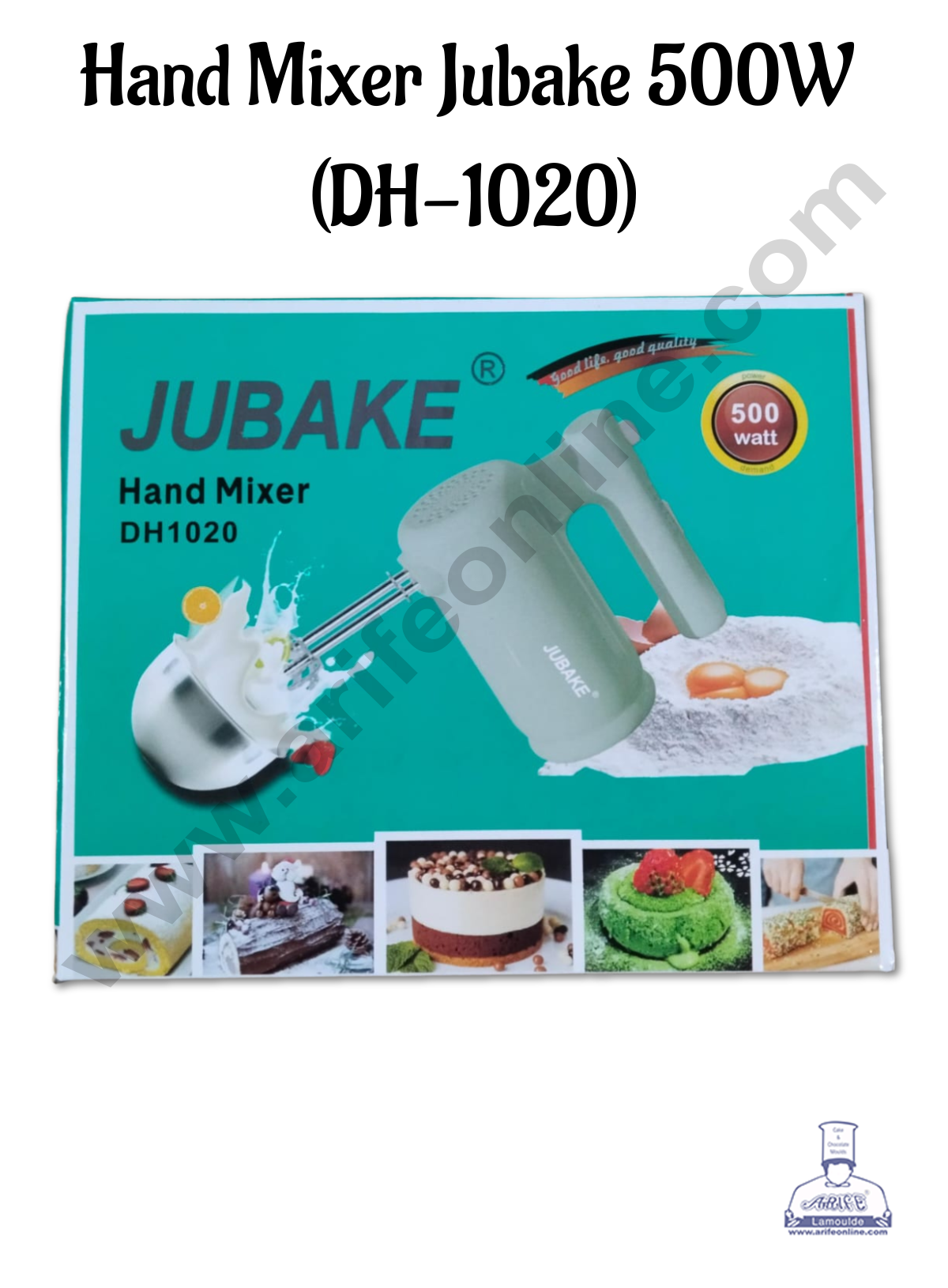 CAKE DECORβ’ Jubake Electric Hand Beater 500 W - Green (Model No:DH-1020)