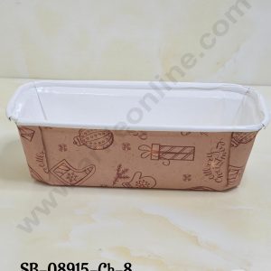 CAKE DECORβ’ Bake & Serve Paper Baking Mould - Christmas Theme Plum Cake Mould (10 Pcs Pack)(Design-08)