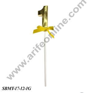 CAKE DECOR™ Plastic 3D Style 1 Number Cake Topper - 1 Piece