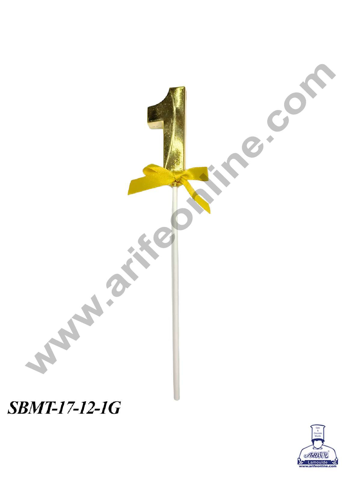 CAKE DECOR™ Plastic 3D Style 1 Number Cake Topper - 1 Piece