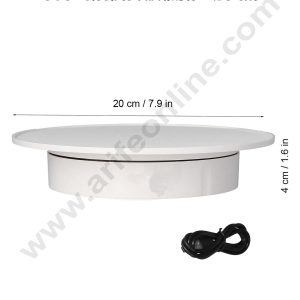 CAKE DECOR™ 20 cm 360° Degree Electric Turntable Rotating Display Stand USB Charging-1pc