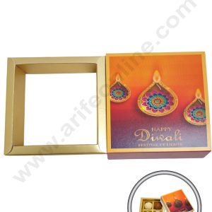 4 Cavity Diwali Sliding Chocolate Box Without Cavity - Maroon (10 Pcs Pack) - CAKE DECOR™