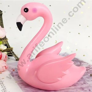 CAKE DECOR™ 1 Piece Summer Flamingo With Spread Wings Plastic Toys for Cake Toppers (SB-T-SL-0208)
