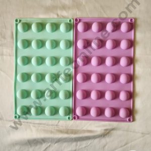 Cake Decor 24 Cavity Plain Round Ball Shape Silicone Mould Silicon Muffin Mold SBSM-756