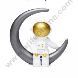 CAKE DECOR™ 1 Piece Gold Little Moon Space Toy Cute Astronaut Toy for Cake Toppers(SB-T-SL-0568)