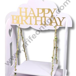 Premium Happy Birthday Cake Display Swing Stand - (1 pc) - CAKE DECOR™