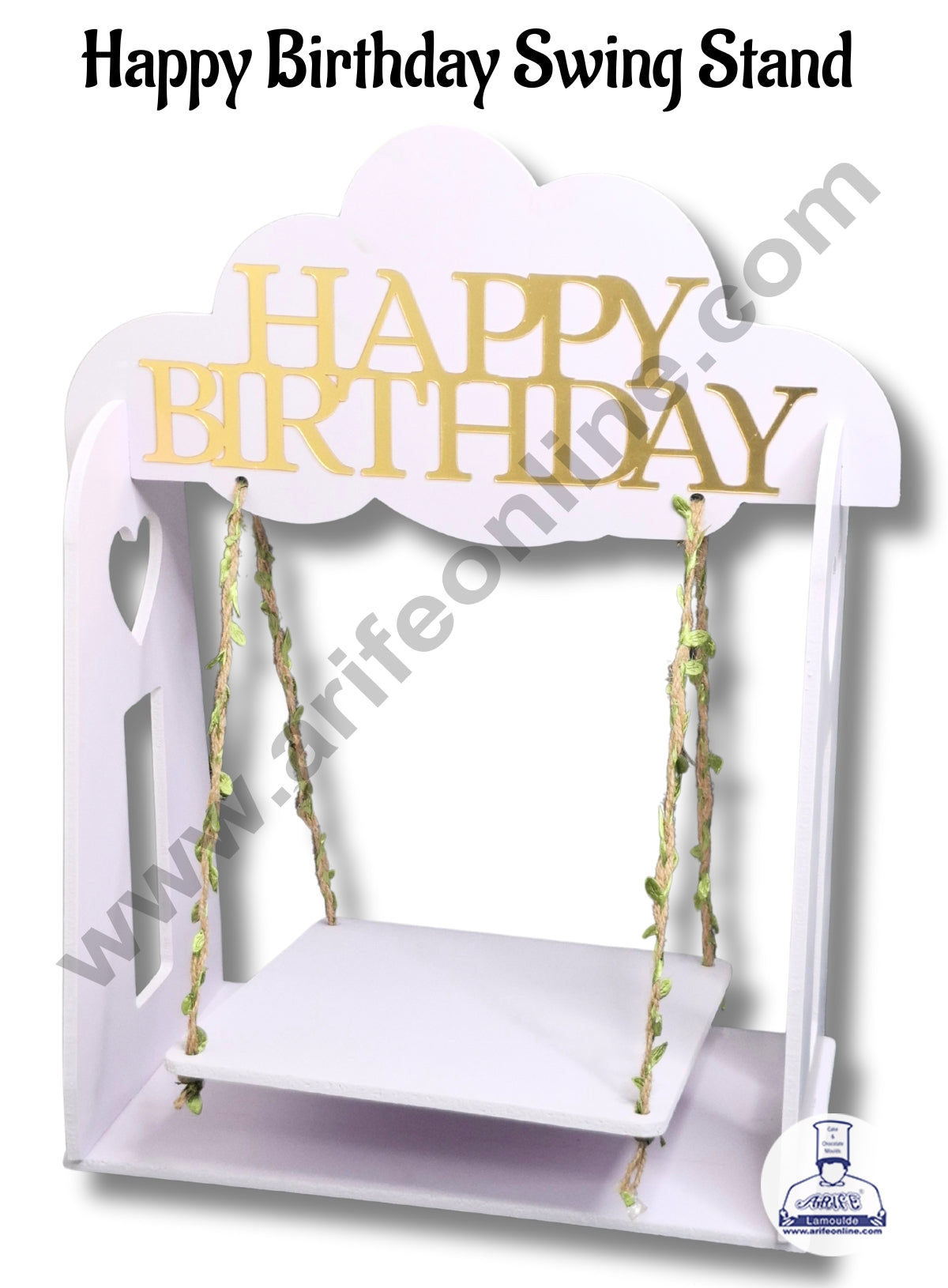 Premium Happy Birthday Cake Display Swing Stand - (1 pc) - CAKE DECOR™