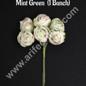 Small Rose Artificial Flower Bunch For Cake Decoration – Mint Green ( 1 Bunch ) - CAKE DECOR™