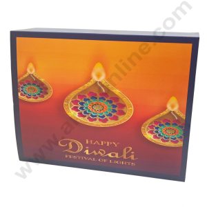 Diwali Sliding Hamper Box (9 x 7 x 3 inches) - Navy Blue (10 Pcs Pack) - CAKE DECOR™