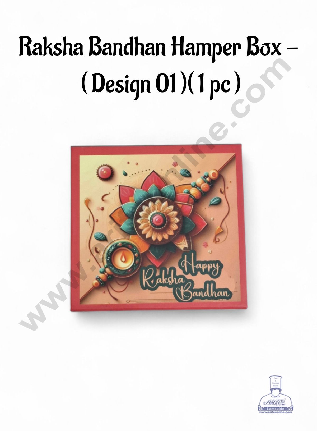 Happy Raksha Bandhan Hamper box - ( Design - 01)(1 Pc) - CAKE DECORβ’