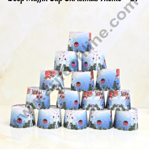CAKE DECOR™ Deep Muffin Cup Christmas Theme | Muffin Cupcake Liners (50Pcs Pack) Design-01