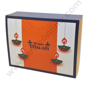 Diwali Sliding Hamper Box (9 x 7 x 3 inches) - Royal Blue (10 Pcs Pack) - CAKE DECORβ’
