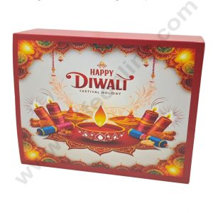 Diwali Sliding Hamper Box (9 x 7 x 3 inches) - Red (10 Pcs Pack) - CAKE DECORβ’