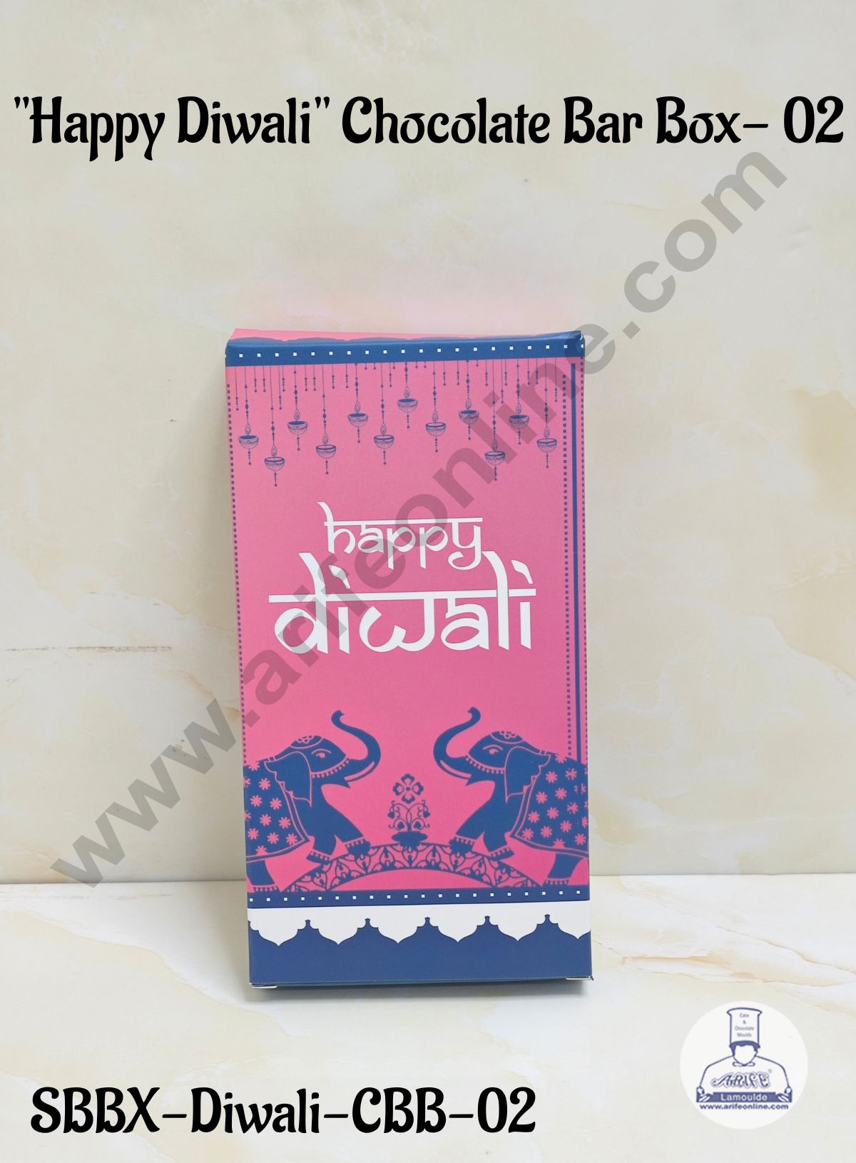 Diwali Kunafa Bar Box - Design 02 ( Pack of 10 Pcs ) (SBBX-Diwali-CBB-02)- CAKE DECOR™