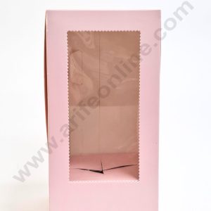 Pink Ice Cream Cone Cake Holder Box (1Pc)|11" x 5.5" x 5.5" - CAKE DECOR™