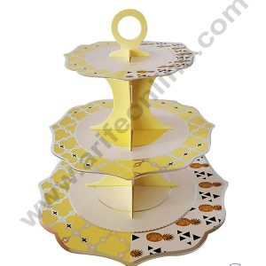 Cake Decor™ 3-Tier Round Cardboard Flower Shape Cupcake Stand-Heavy