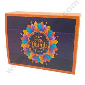Diwali Sliding Hamper Box (9 x 7 x 3 inches) - Orange (10 Pcs Pack) - CAKE DECOR™