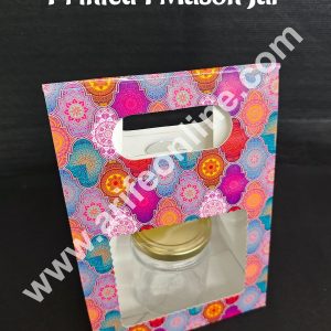 Cake Decor 1 Mason Jar Paper Carry Bags Multicolor Traditional Design - Small (10 Pcs)