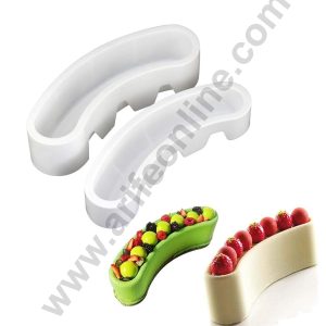 Cake Decor Silicon 2 Style Moon Arc Shape Design Entremet  Mold Chocolate Dessert Mousse pastry Cake Mould