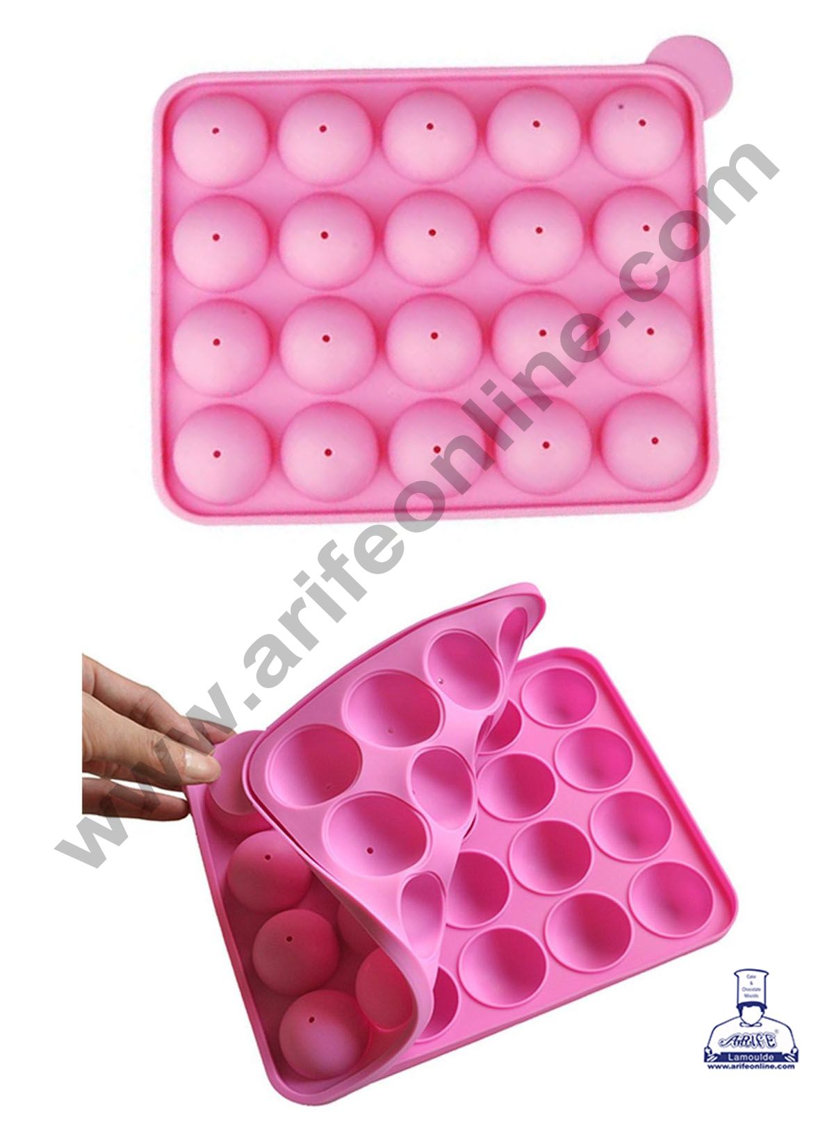 Cake Decor 20 Cavity Round Chocolate Candy Cake Pop Mold Lollipop Mold