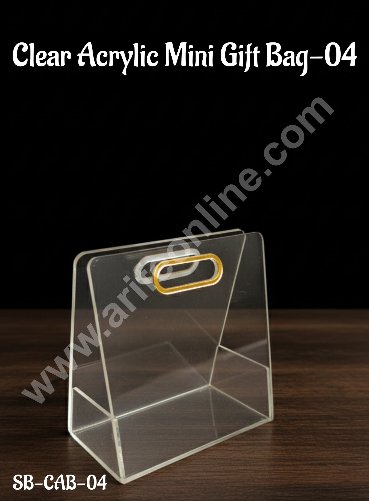 CAKE DECOR™ Clear Acrylic Mini Gift Bag-04 │SB-CAB-04 │