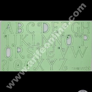 Cake Decor Elegant Alphabet Shape Capital Letter Acrylic DIY Stamp Embossed Fondant Cake Decorating TXHMI-22