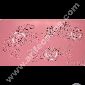 Cake Decor Rose Shape Acrylic DIY Stamp Embossed Fondant Cake Decorating TXHMI-31