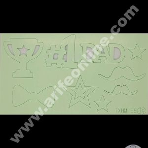 Cake Decor Bow Star Cup and Dad Shape Acrylic DIY Stamp Embossed Fondant Cake Decorating TXHMI-39