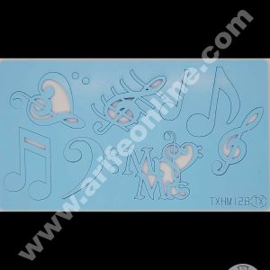 Cake Decor Mr and Mrs Music Shape Acrylic DIY Stamp Embossed Fondant Cake Decorating TXHMI-28