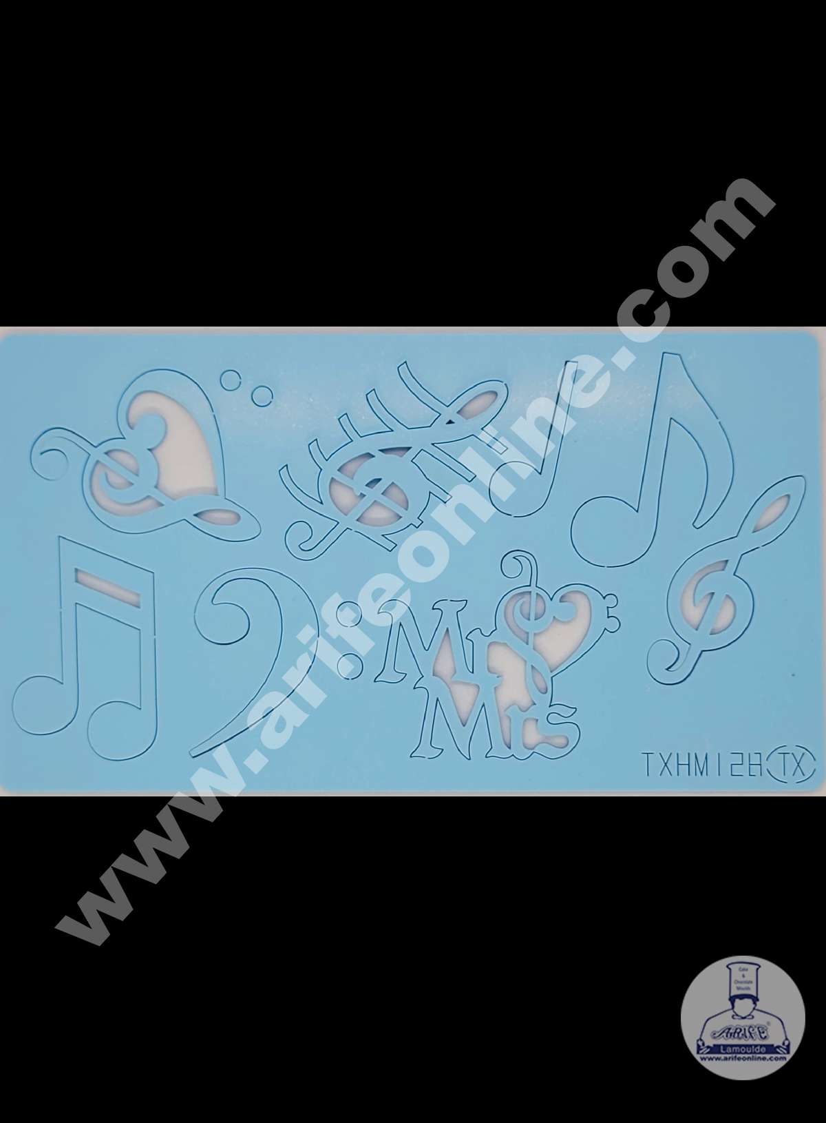 Cake Decor Mr and Mrs Music Shape Acrylic DIY Stamp Embossed Fondant Cake Decorating TXHMI-28