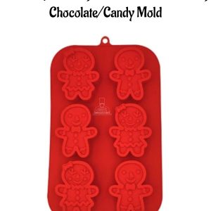CAKE DECORβ’ 6-Cavity 3D Gingerbread Silicone Baking Chocolate/Candy Mold - SBSM-YH1206