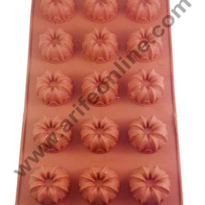 Cake Decor Silicon 15 in 1 Donut Frill Flower Muffin Cupcake Mould