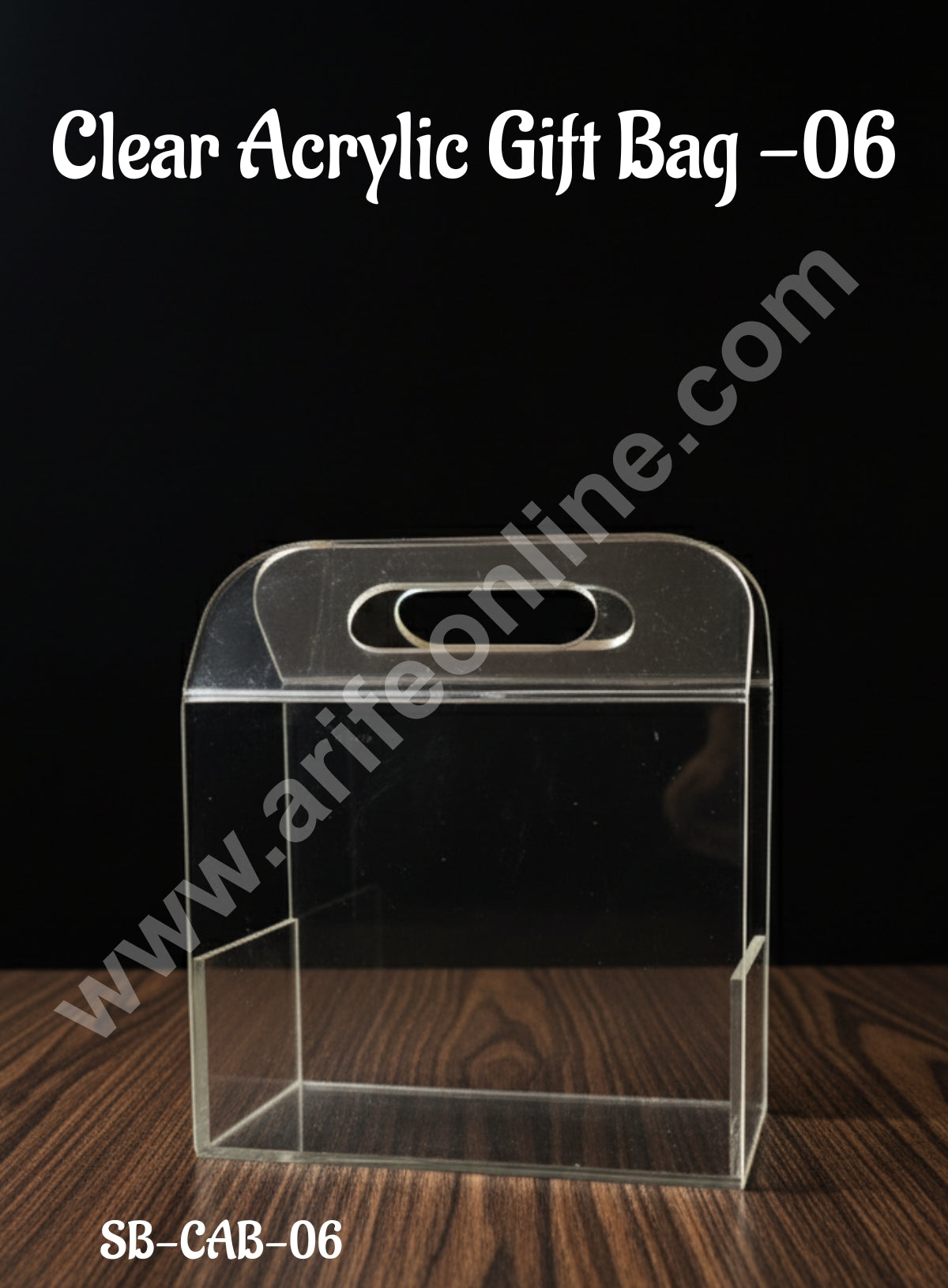 CAKE DECOR™ Clear Acrylic Gift Bag -06 │SB-CAB-06 │