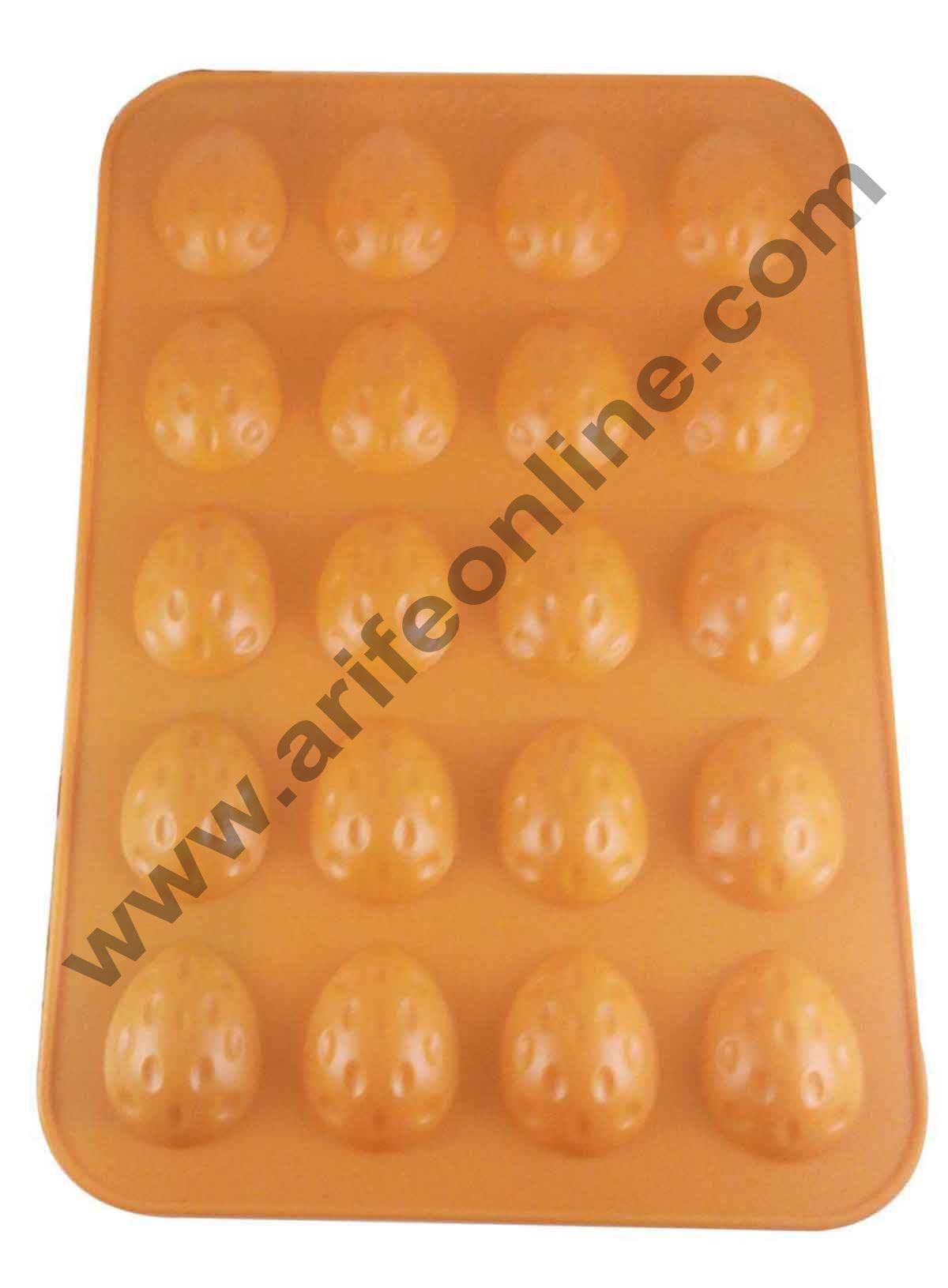 Cake Decor Silicon 20 in 1 Almond Shape Muffin Cupcake Mould
