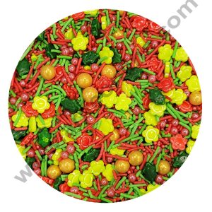 CAKE DECOR™ Sugar Candy - Red Green Yellow Mashup Sprinkles and Candy - 500 gm