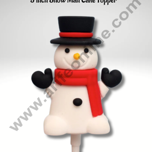 CAKE DECORβ’ 5 inch Snow Man Cake Topper Rubber Cake Topper - 1 Piece