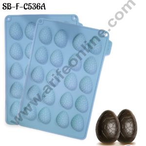 CAKE DECORβ’ 20 cavity Break Texture Easter Egg Shape Silicone Mould - SB-F-C536A
