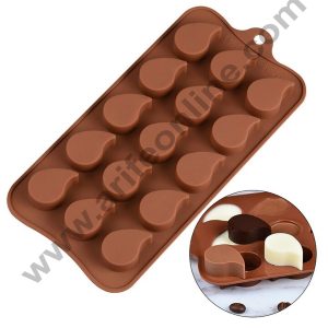 Cake Decor 15 Cavity Drop Shape Chocolate Silicone Chocolate Mould