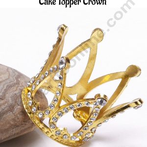 CAKE DECORβ’ Golden Cute Mini Baroque Rhinestone Cake Topper Crown - SBCR-72-13-G