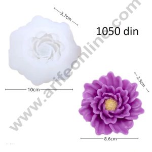 3D Silicon 1 Cavity Mini Peony Flower Design Shape Silicon Candle Mould, Silicon Soap Mould (SBSP-DYF7360) - CAKE DECOR™