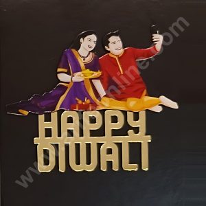 Cake Decorβ’ Premium Printed Diwali Acrylic Stickers For Hampers Cake and Cupcakes Toppers ( SBMT-DPremium-001 )