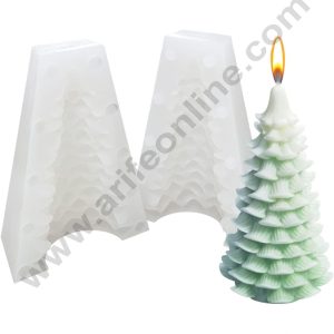 3D Silicon 1 Cavity Christmas Tree Shape Silicon Candle Mould, Silicon Soap Mould (SBSP-DYF6592) - CAKE DECOR™
