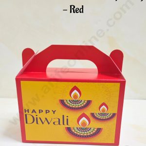 CAKE DECOR™ Diwali Themed 2 Jar Paper Bag - Red | 10 Pcs | SBPB-Diwali-Red|