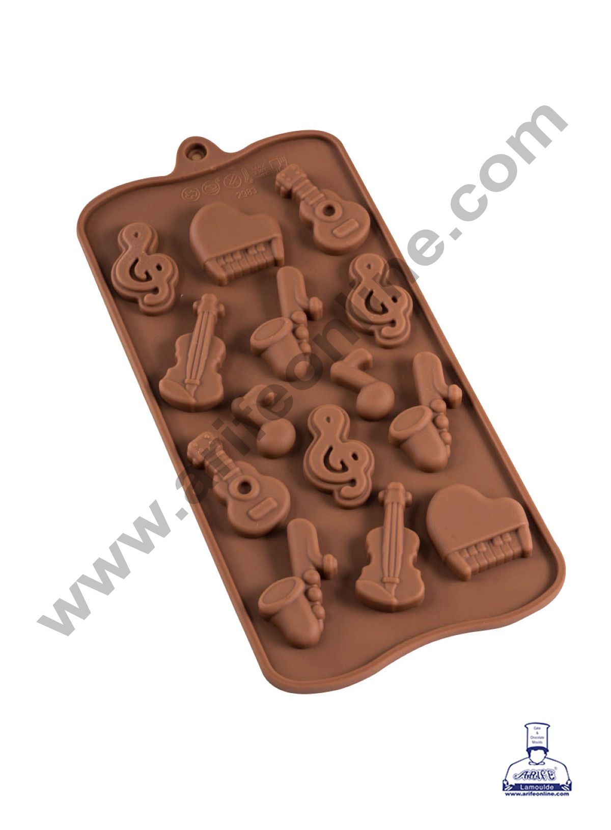 Cake Decor 14 Music Instrumental Shape Silicone Chocolate Mould