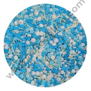 CAKE DECOR™ Sugar Candy - Sky Blue White Mashup Sprinkles and Candy - 500 gm
