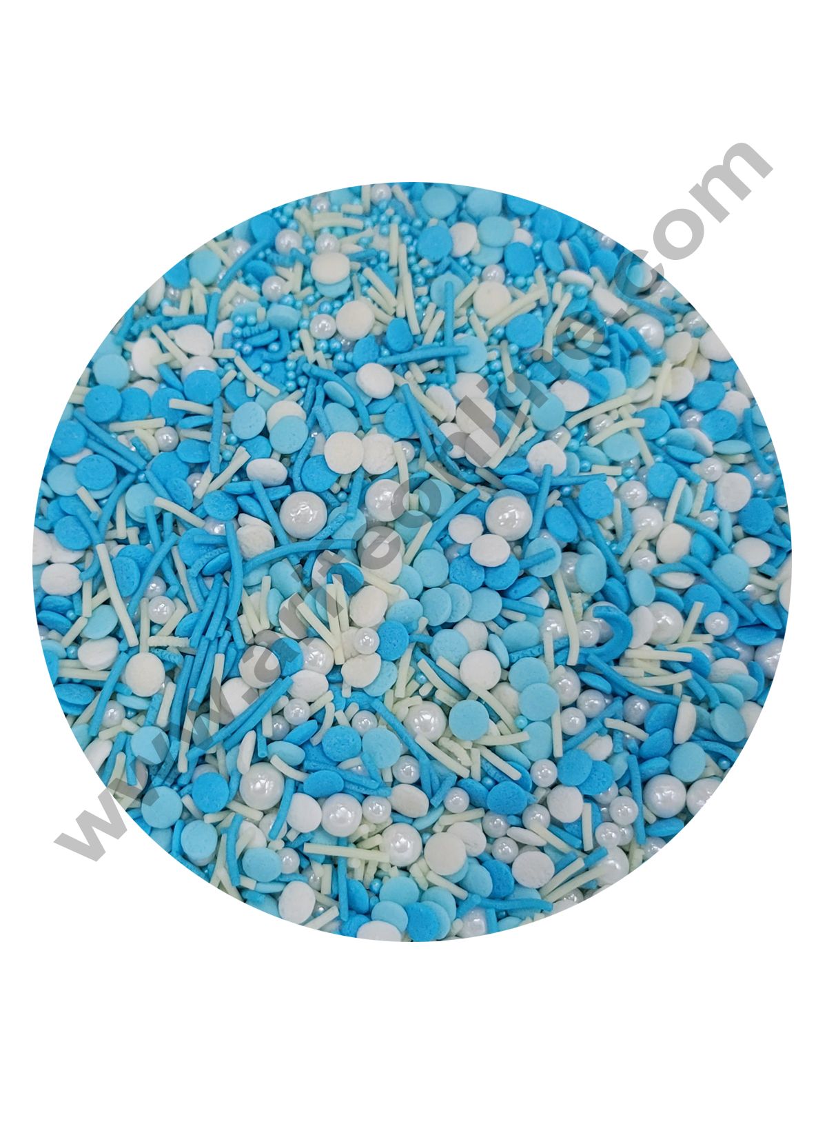 CAKE DECOR™ Sugar Candy - Sky Blue White Mashup Sprinkles and Candy - 500 gm