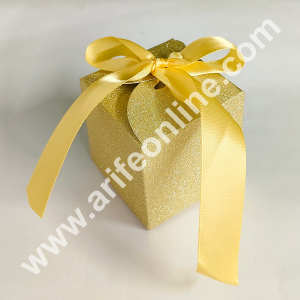 CAKE DECOR™ Goodie Bag For Hampers | Chocolate Box Hamper Box 10 Pcs Pack - Gold (SBGB-63)